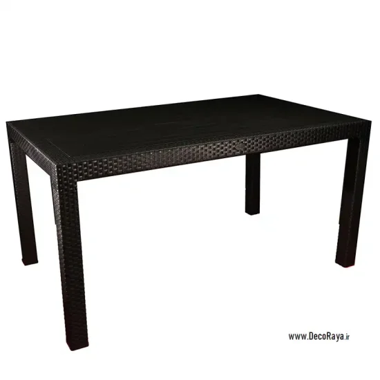 میز حصیری مستطیل مشکی 321