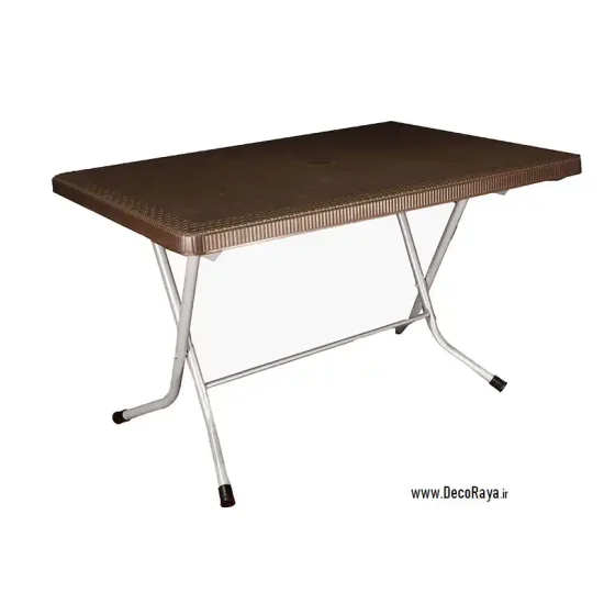 میز تاشو حصیری مستطیل قهوه ای 521