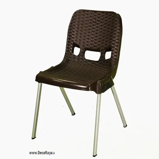 صندلی حصیری پایه فلزی 881 قهوه ای