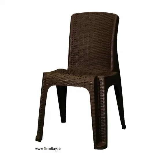 صندلی حصیری بدون دسته 947 قهوه ای
