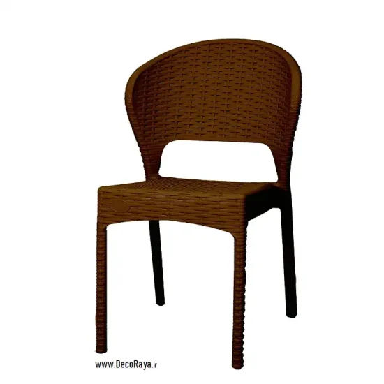 صندلی حصیری بدون دسته 972 قهوه ای