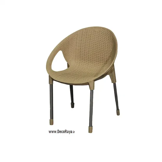 Cream-Fancy-wicker-chair-996 صندلی فانتزی حصیری کرم 996