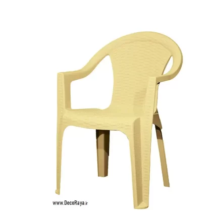 صندلی حصیری دسته دار 811 کرم