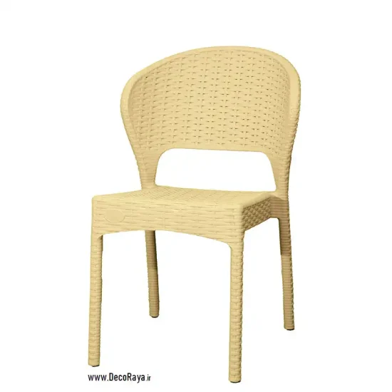 صندلی حصیری بدون دسته 972 کرم