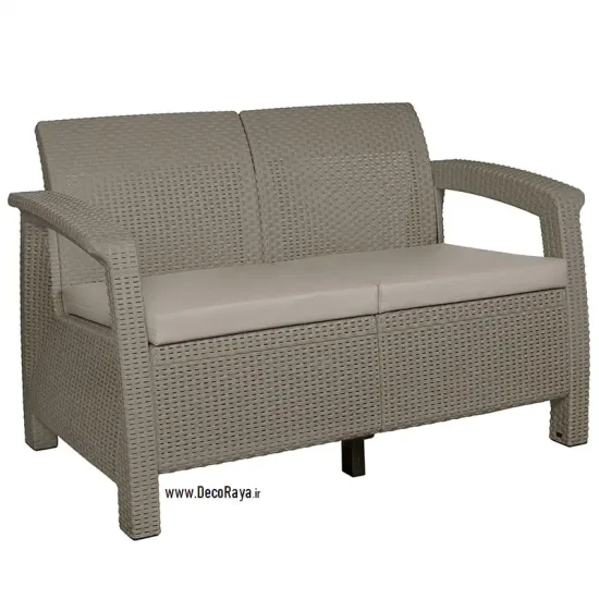 مبلمان حصیری دونفره طوسی سیر