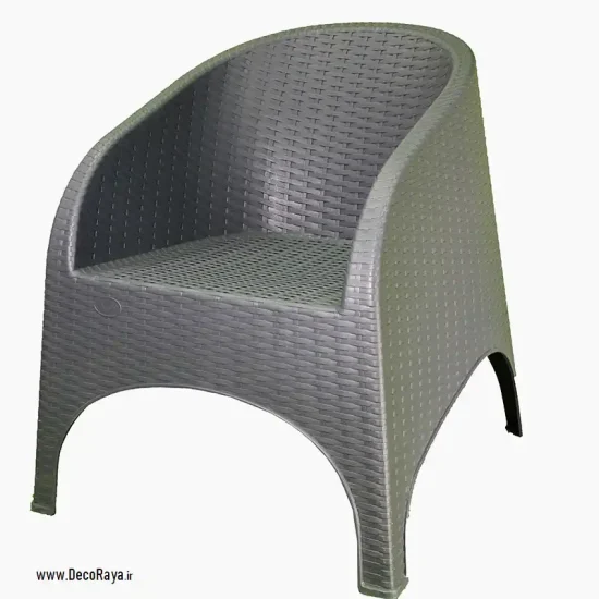 Dark-Grey-Single-wicker-sofa-890 مبل حصیری نوک مدادی 890