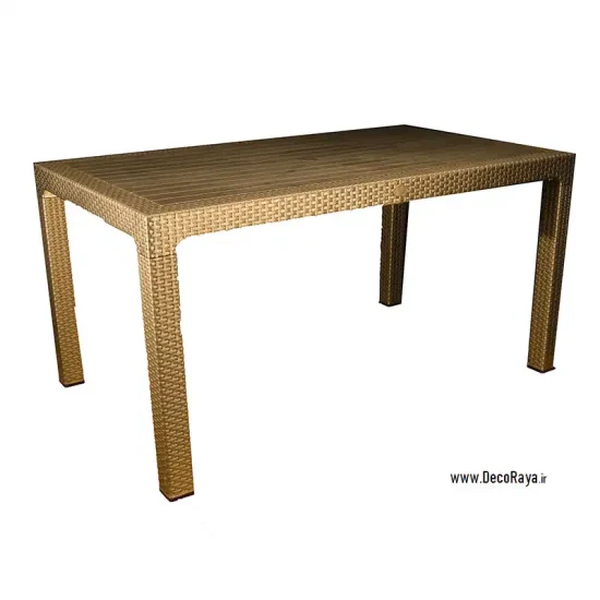 میز حصیری مستطیل طلایی 321