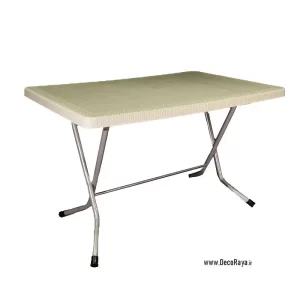 میز تاشو حصیری مستطیل طوسی 521