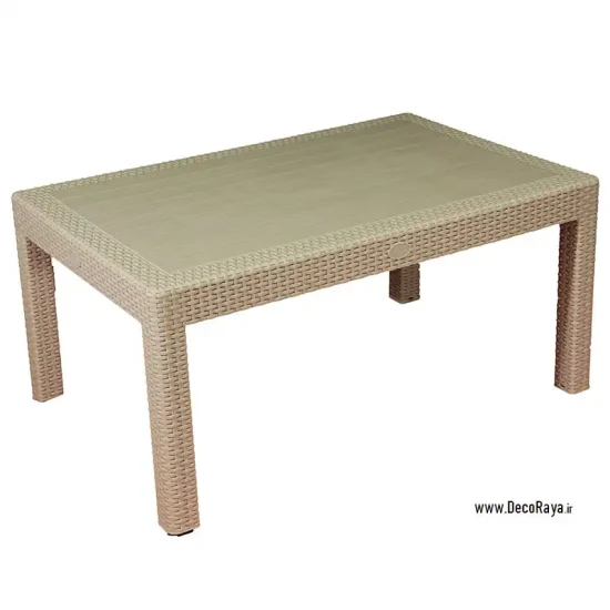 میز جلو مبلی حصیری مستطیل طوسی 421
