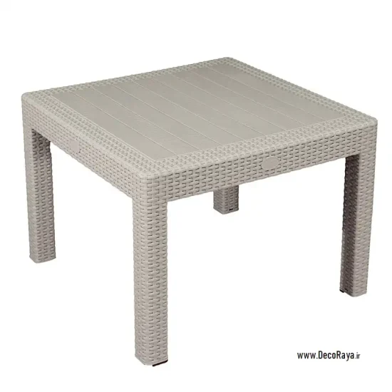 میز جلو مبلی حصیری مربع طوسی 423