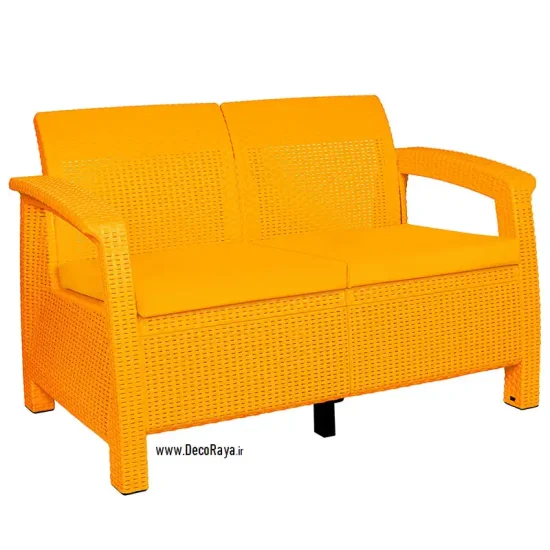 مبلمان حصیری دونفره خردلی