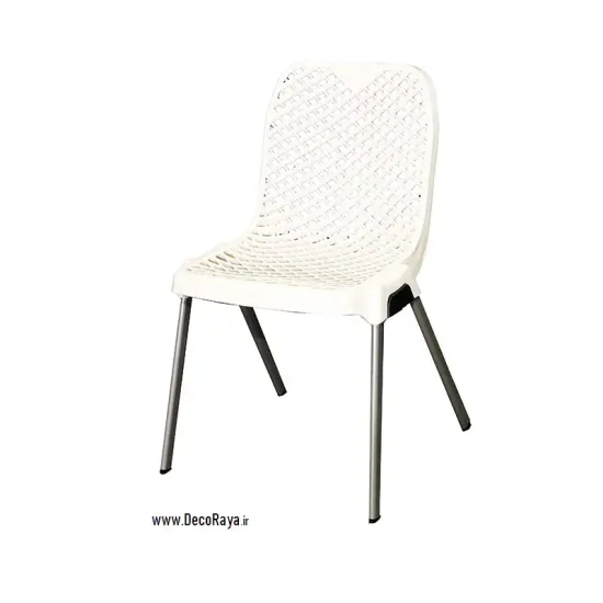 White-Metal-base-chair-882 صندلی پایه فلزی 882 سفید