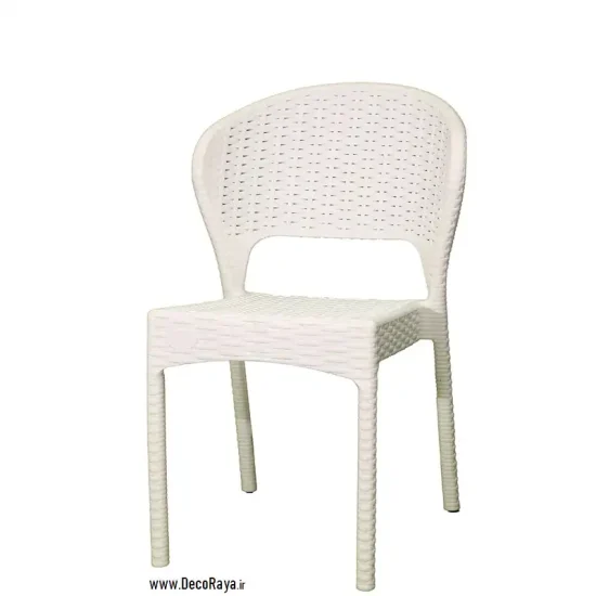 صندلی حصیری بدون دسته 972 سفید
