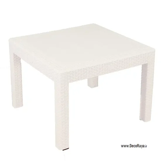 میز جلو مبلی حصیری مربع سفید 423