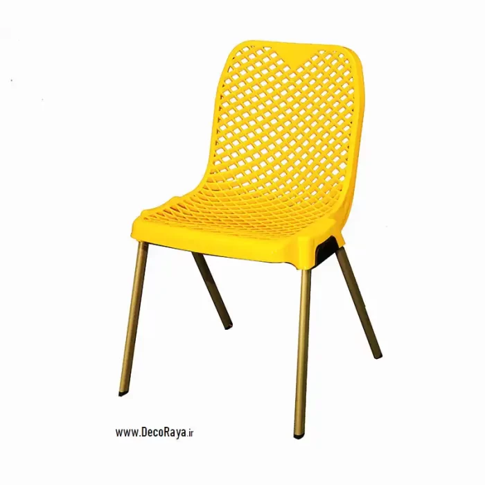 صندلی پایه فلزی 882 زرد