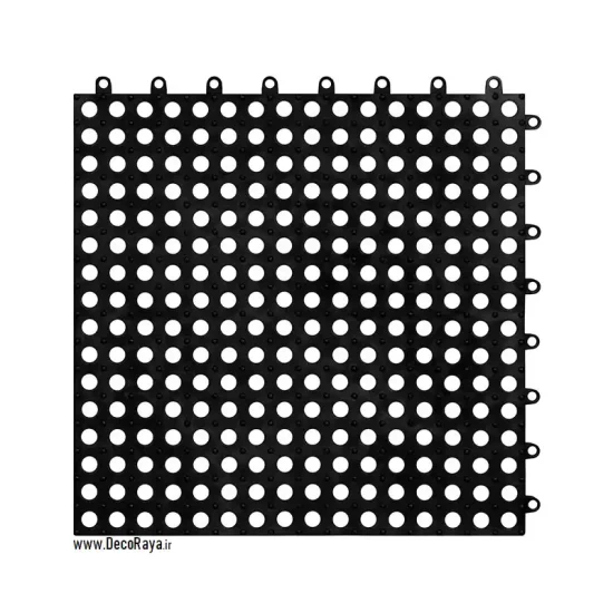کفپوش تایل مشبک مشکی