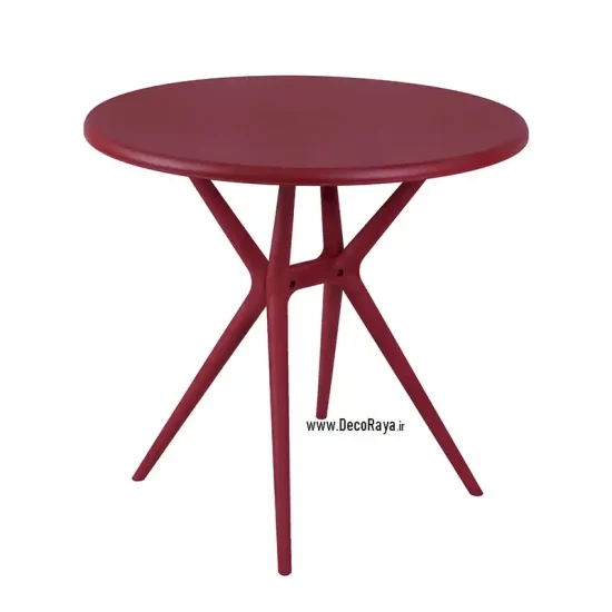 میز دایره تیکا زرشکی