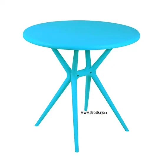 میز دایره تیکا آبی فیروزه ای