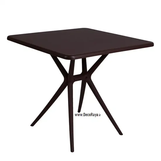 میز مربع تیکا قهوه ای سیر