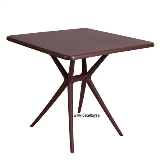 میز مربع تیکا قهوه ای روشن