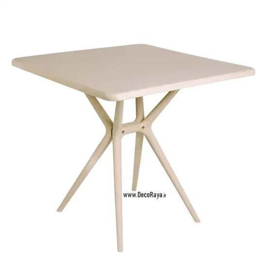 میز مربع تیکا کرم روشن