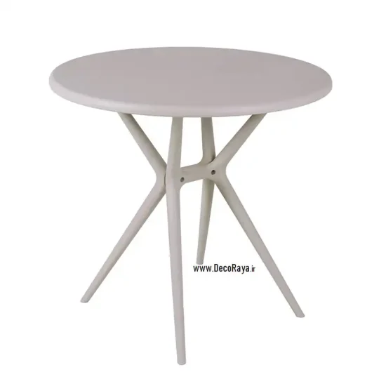 میز دایره تیکا طوسی روشن