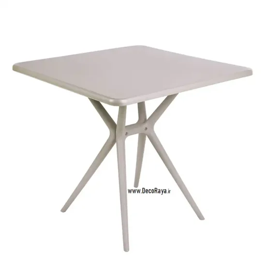 میز مربع تیکا طوسی روشن