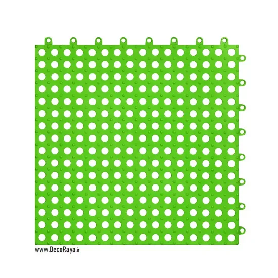 کفپوش تایل مشبک سبز فسفری