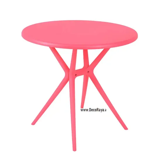 میز دایره تیکا صورتی