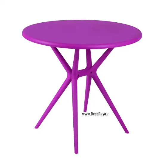 میز دایره تیکا بنفش
