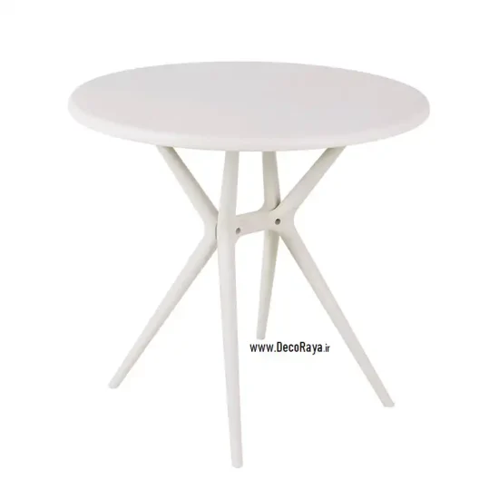 میز دایره تیکا سفید
