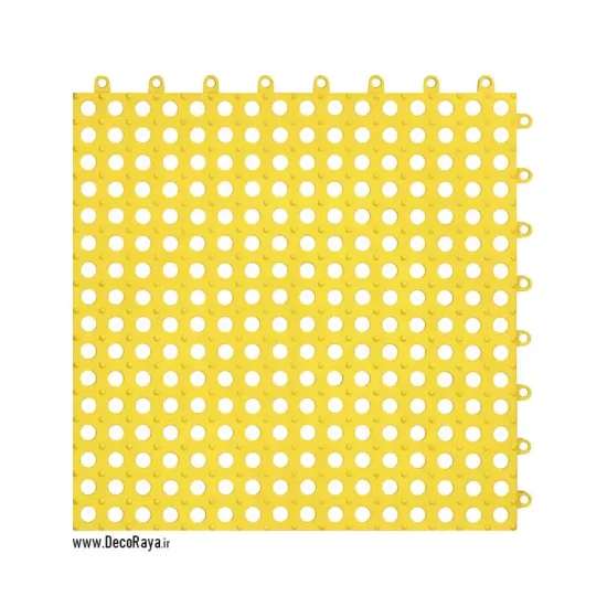 کفپوش تایل مشبک زرد