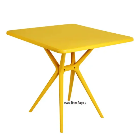 میز مربع تیکا زرد