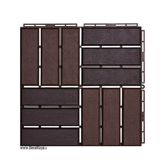 کفپوش تایل طرح چوب قهوه ای روشن قهوه ای سوخته