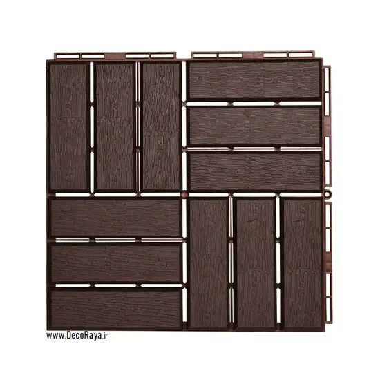 کفپوش تایل طرح چوب قهوه ای روشن