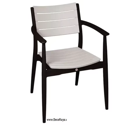 صندلی تینا طوسی روشن-مشکی