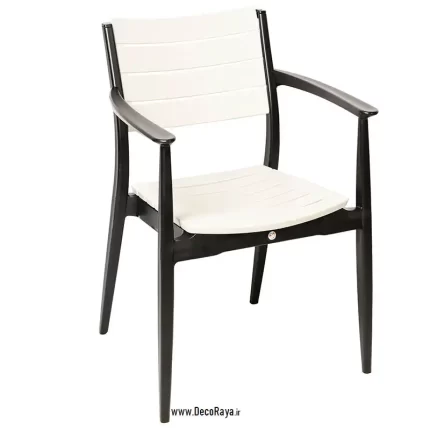 صندلی تینا سفید-مشکی