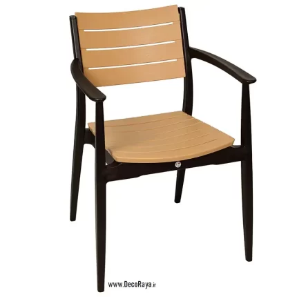 صندلی تینا کرم سیر-قهوه ای سوخته