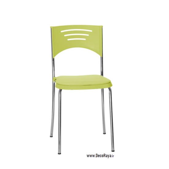 Green-Cafe-chair-with-mattress صندلی پایه فلزی کافه نظری