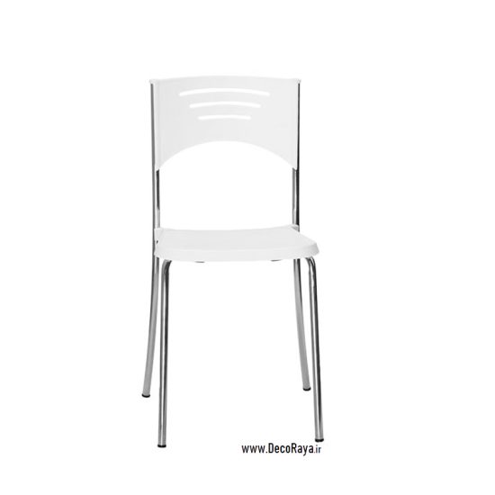 White-Cafe-chair-with-mattress صندلی پایه فلزی کافه نظری