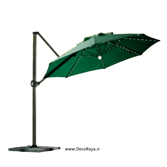 Garlic green umbrella canopy سایبان چتر سبز سیر تکنو ویلا - دکورایا