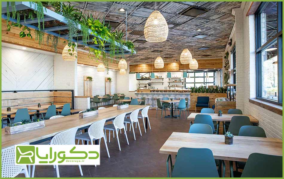 طراحی دکوراسیون مدرن برای رستوران