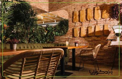 میز و صندلی کافی شاپ دیزاین روستیک