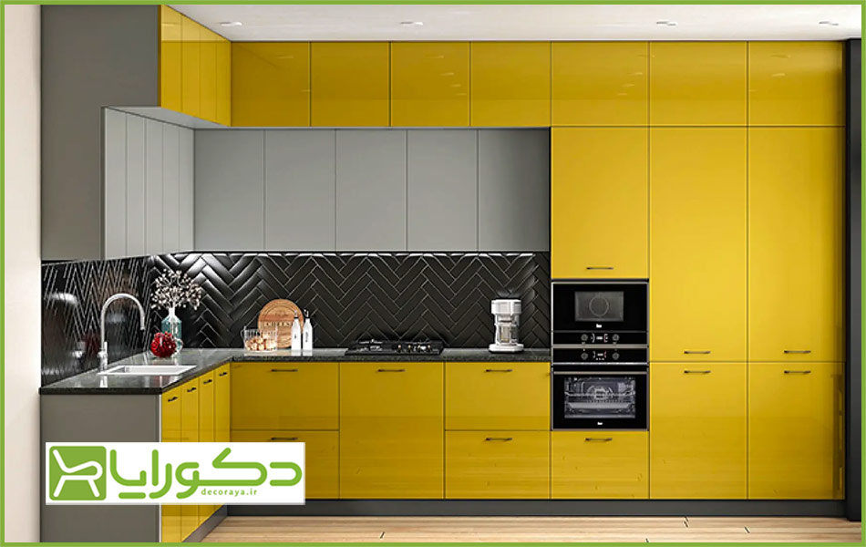 چیدمان دکور آشپزخانه به سبک L