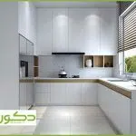 طراحی دکوراسیون آشپزخانه مستطیلی