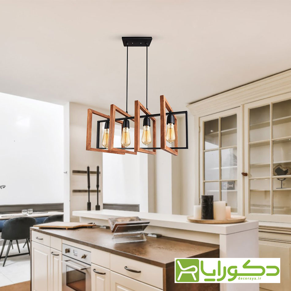 لوستر چوبی