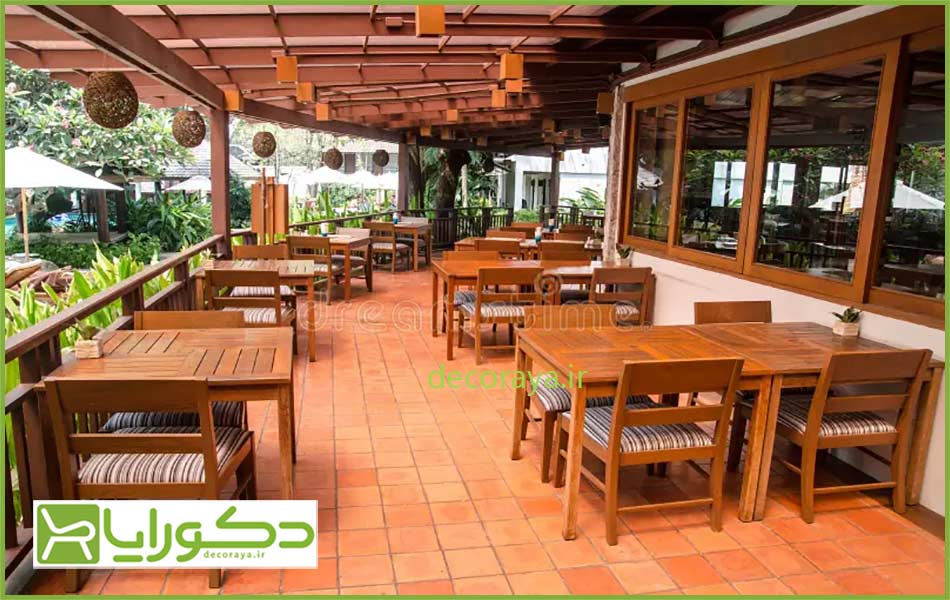 دکوراسیون رستوران سنتی به سبک چوبی